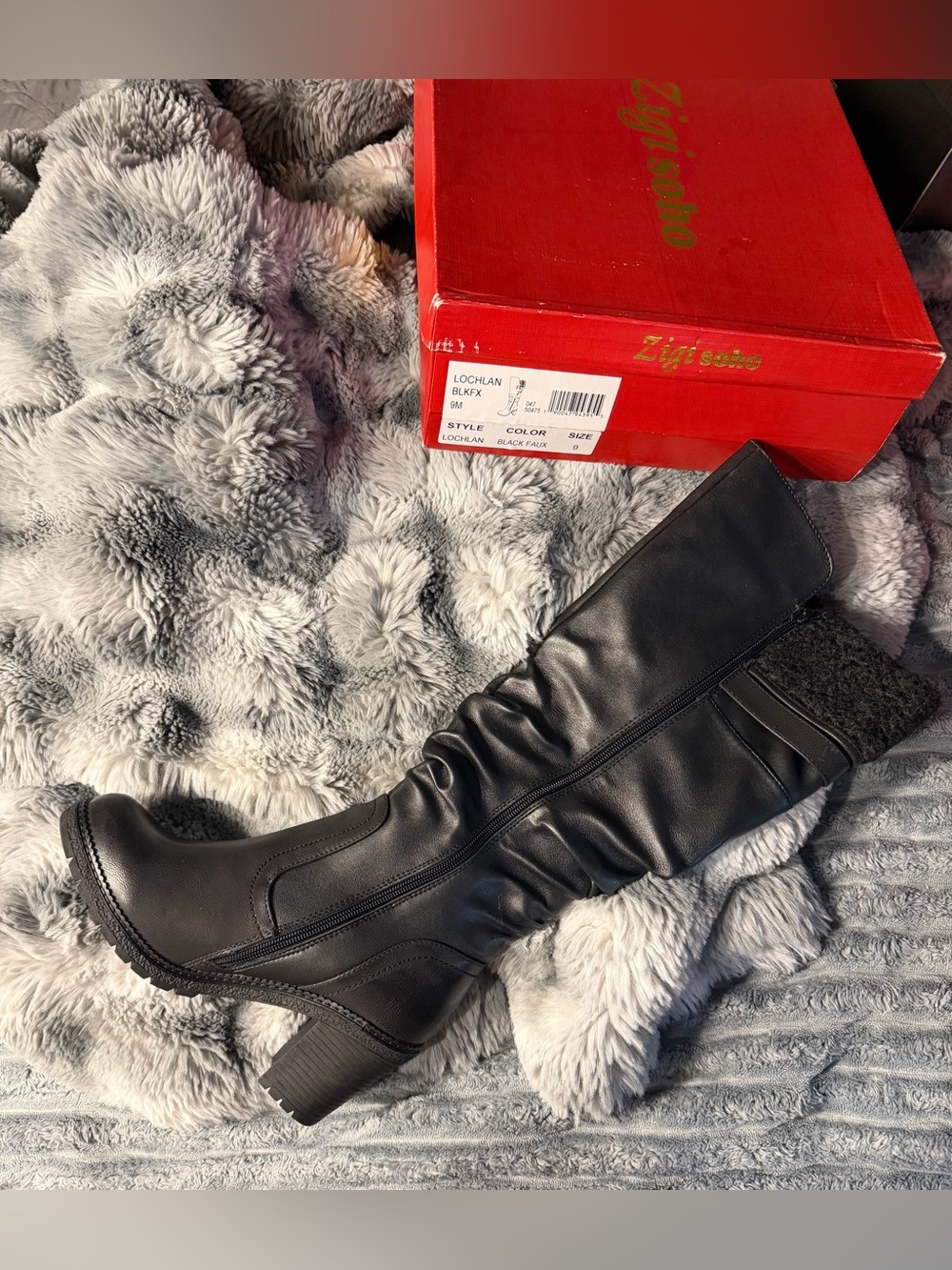 NIB Zigi Soho Lochlan Black Slouchy Mid-Calf Boots - Size 9 $45